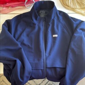Figs Deep Blue Zip-Up Jacket